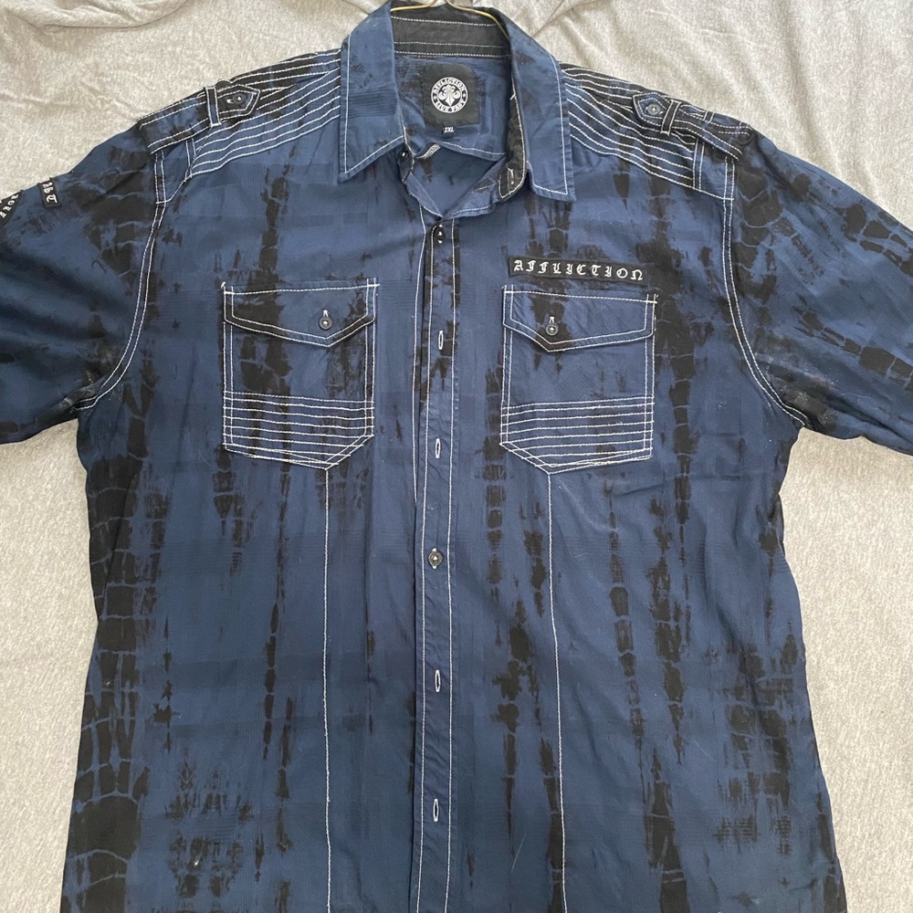 Affliction long sleeve xxl button down.